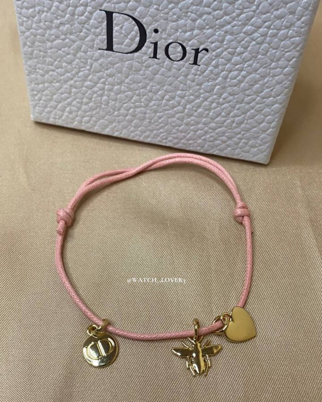 Dior Pink Bracelet With Charms