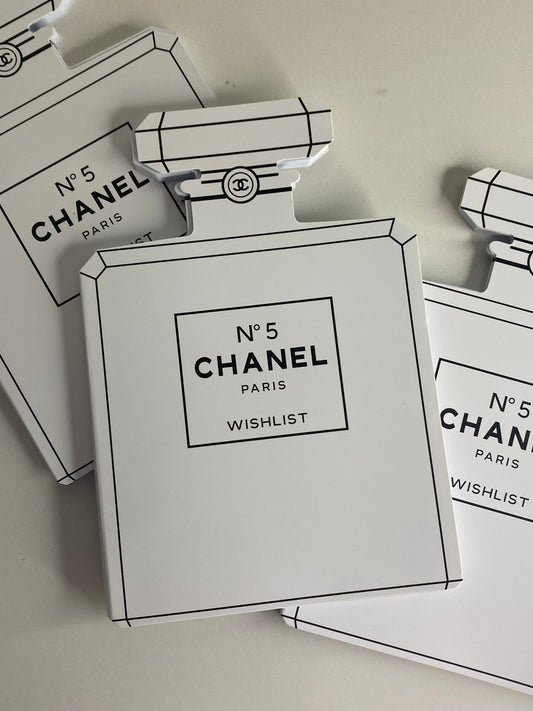 Chanel N°5 Perfume Bottle Notepad - Wishlist Edition