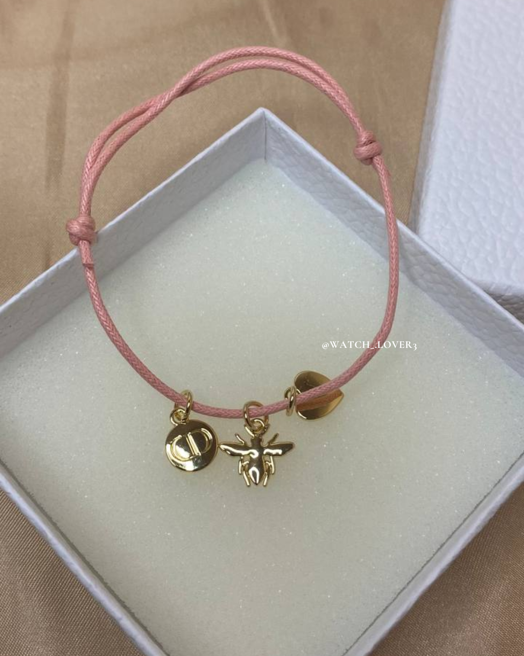 Dior Pink Bracelet With Charms