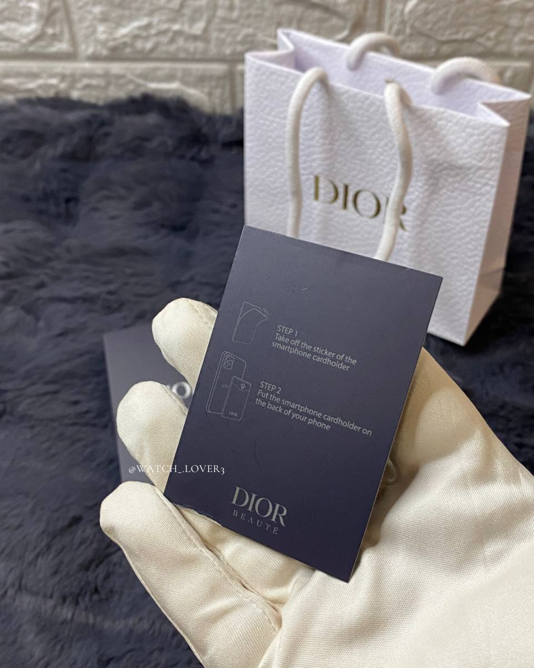 Dior Navy Cardholder
