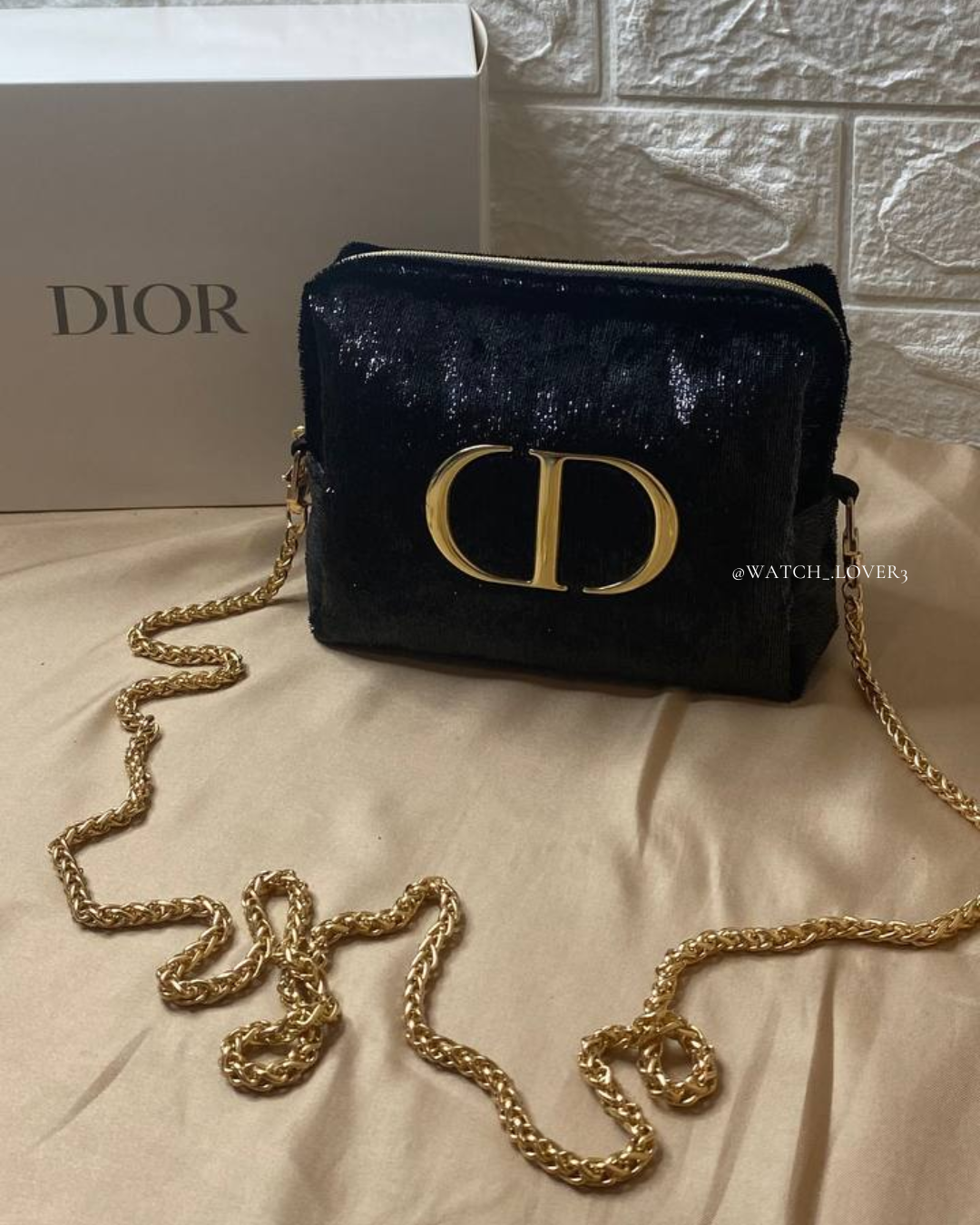 Dior CD Shiny Bag - Gold Chain