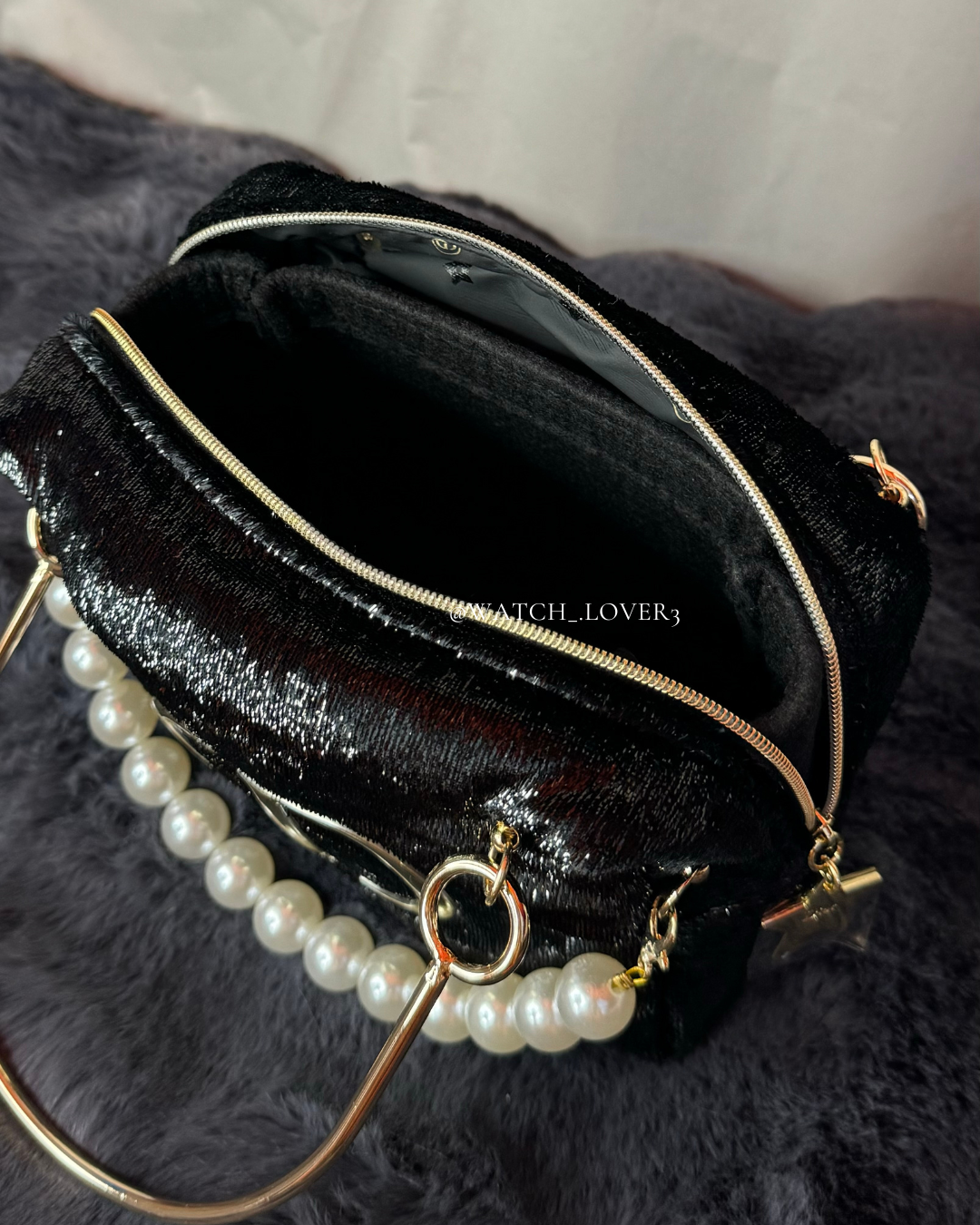 Dior Shiny Black Bag with handle