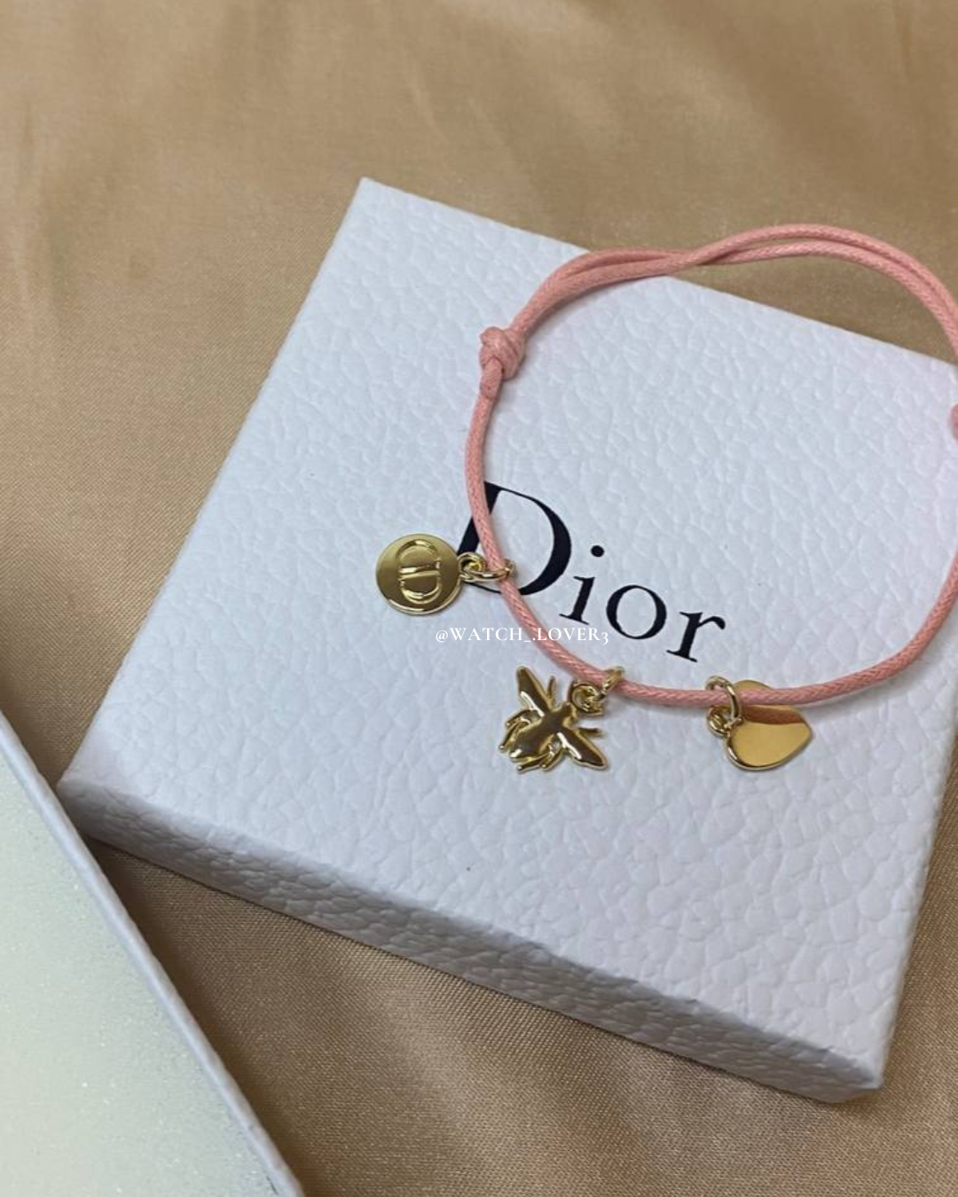 Dior Pink Bracelet With Charms