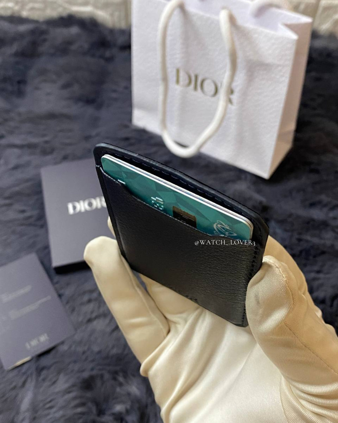 Dior Navy Cardholder