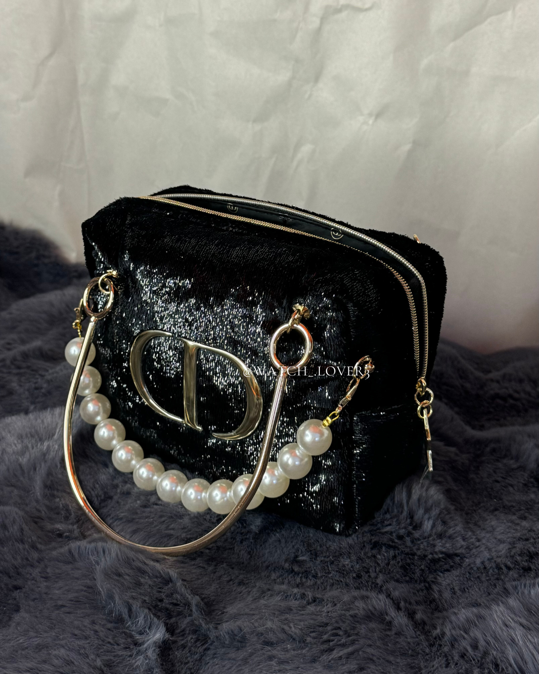Dior Shiny Black Bag with handle