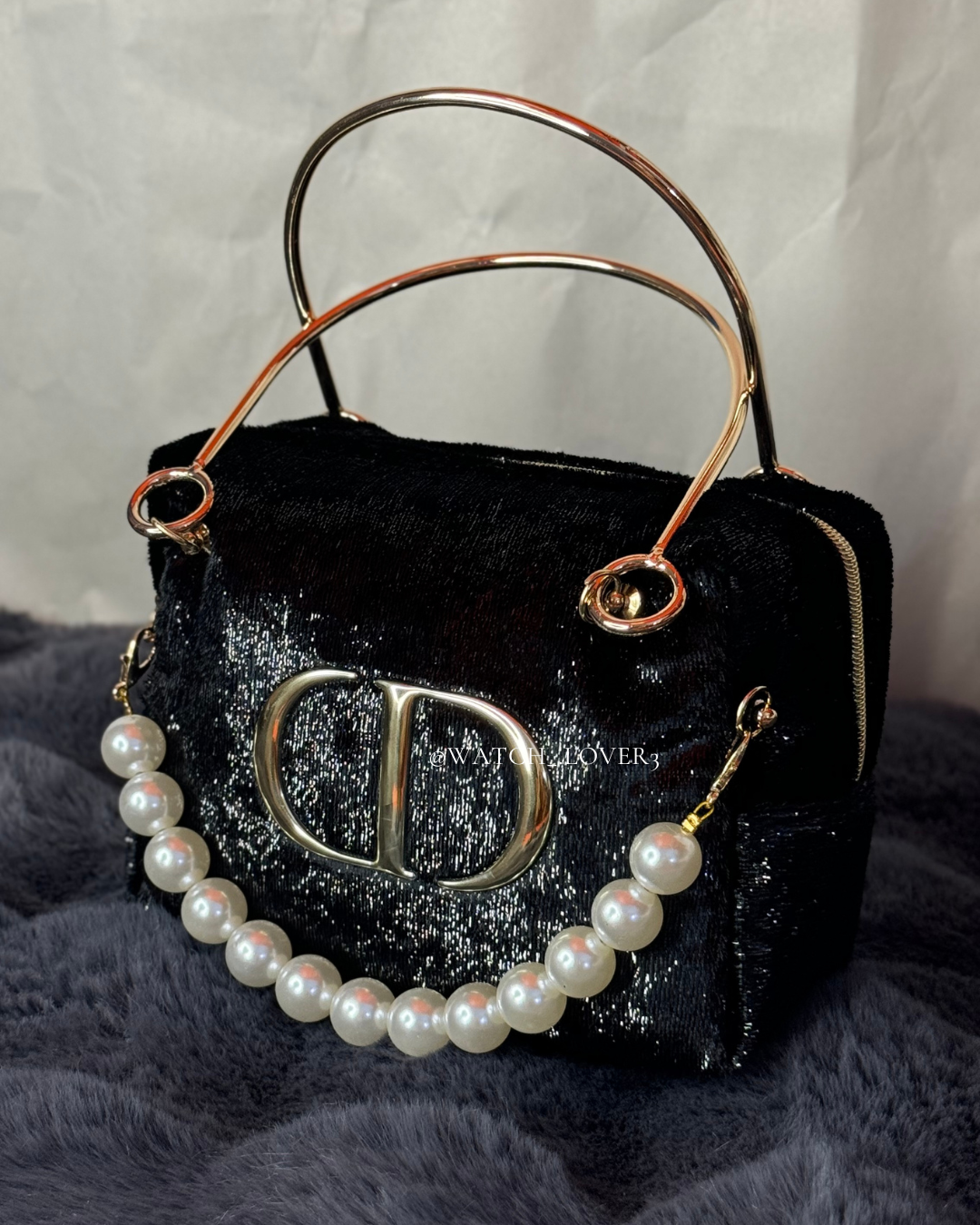 Dior Shiny Black Bag with handle