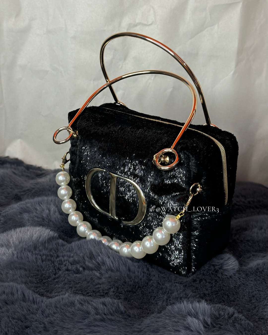 Dior Shiny Black Bag with handle