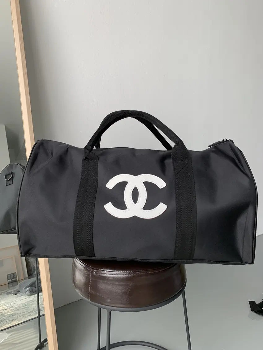 Chanel Gym/Travel Bag - White Logo