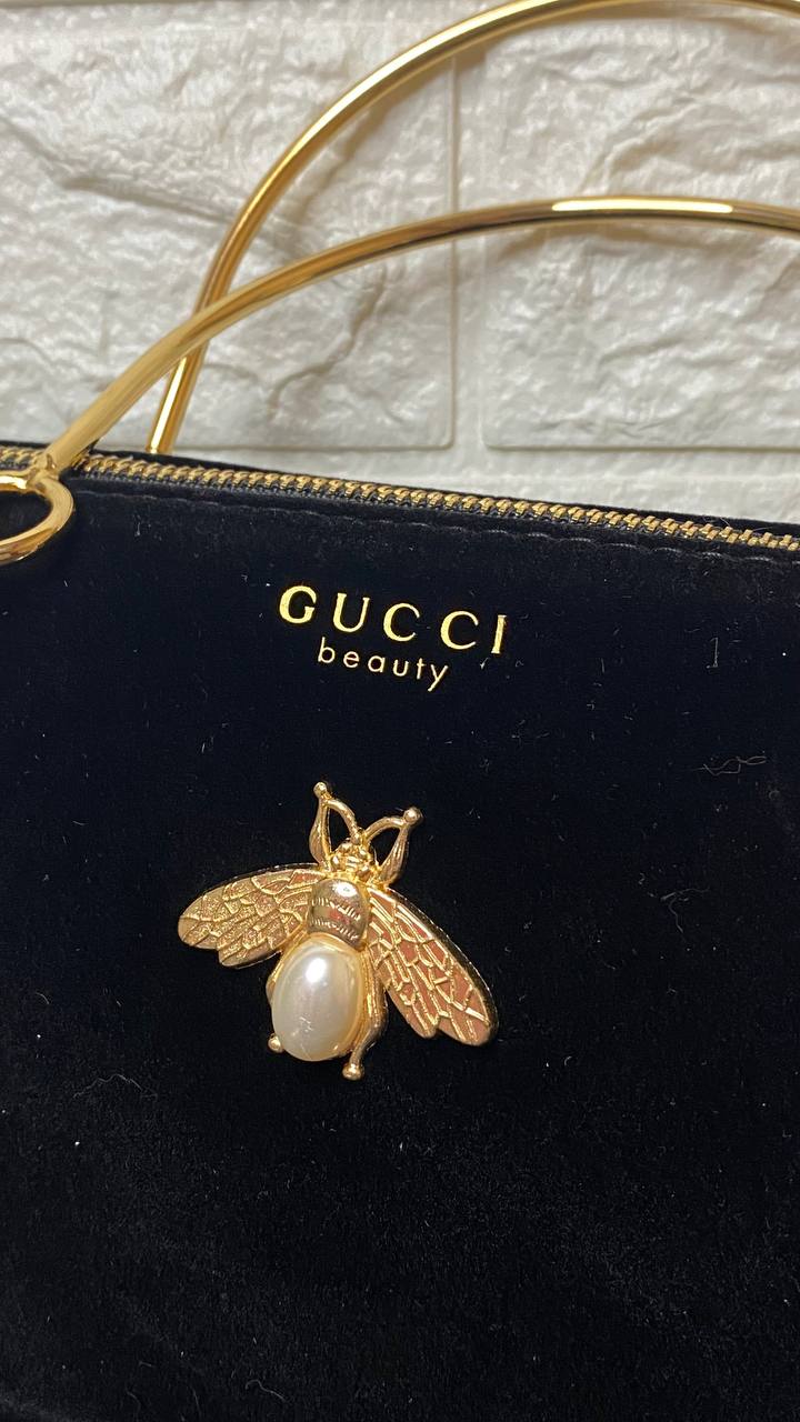 Gucci Velvet Bag Black With Strap