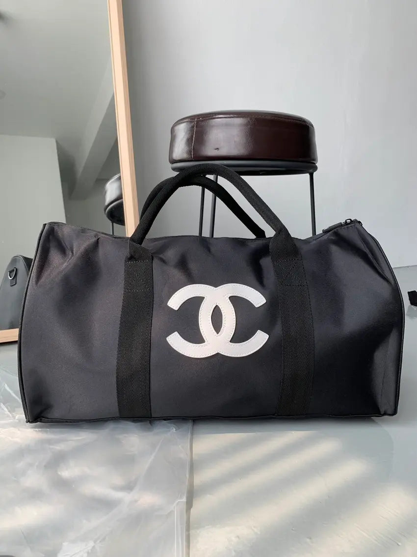 Chanel Gym/Travel Bag - White Logo