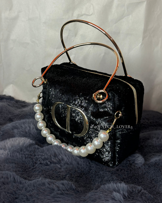 Dior Shiny Black Bag with handle