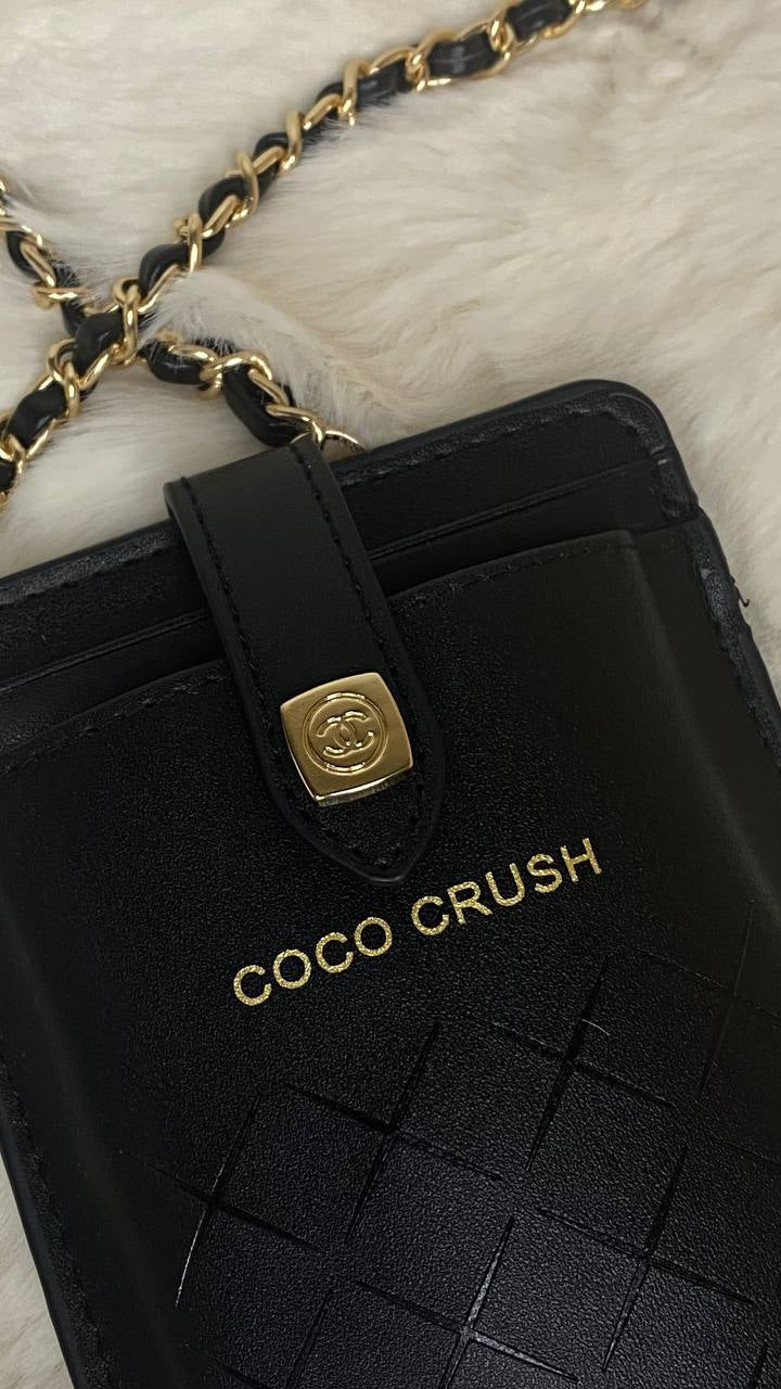 Chanel Coco Crush Crossbody Phone Holder Bag - Black