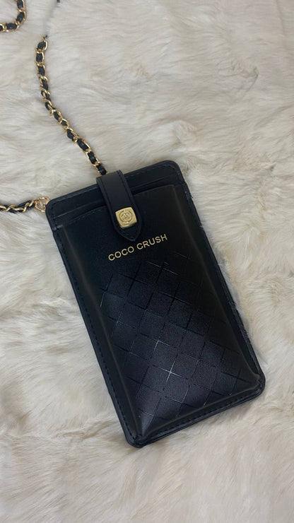 Chanel Coco Crush Crossbody Phone Holder Bag - Black