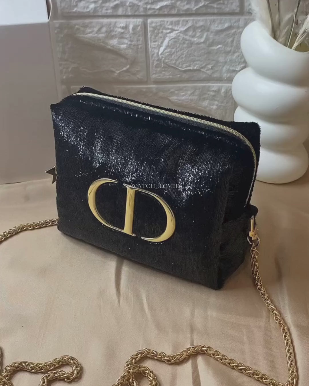 Christian Dior パーティーバッグ アクセサリーポーチ CD金具 Dior cd signature vanity bag with handle oblique logo印花